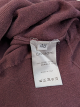 Cruciani Polo Knit Shirt S/48 Burgundy Cotton