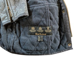 Barbour Ladies International Belted Jacket M/6 US Gunmetal Blue Polar Quilted Polyester
