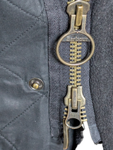 Barbour Coat S/M Black Polar Quilt Duracotton