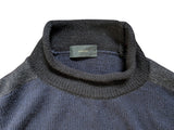 Zanone Sweater M/50 Navy Wool Rollneck Italy