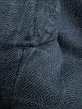 John Lewis x Abraham Moon Sport Coat 41/42R Soft Blue Windowpane 2-button Wool/Cotton