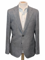 Benjamin Zegna Sport Coat Light Grey Weave 2-button Soft Shoulder Linen/Wool/Silk