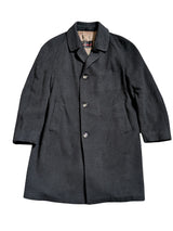 Kurt Charles Crombie Balmaccan Raglan Coat L/42 Dark Charcoal Grey 3-button Heavy Wool