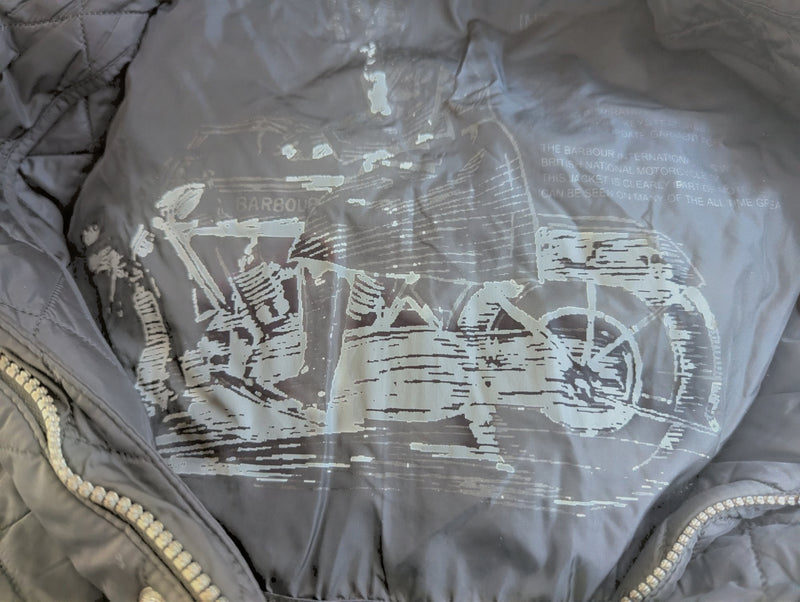 Barbour Jacket L Midnight/Black Ariel Padded Quilt Polyester