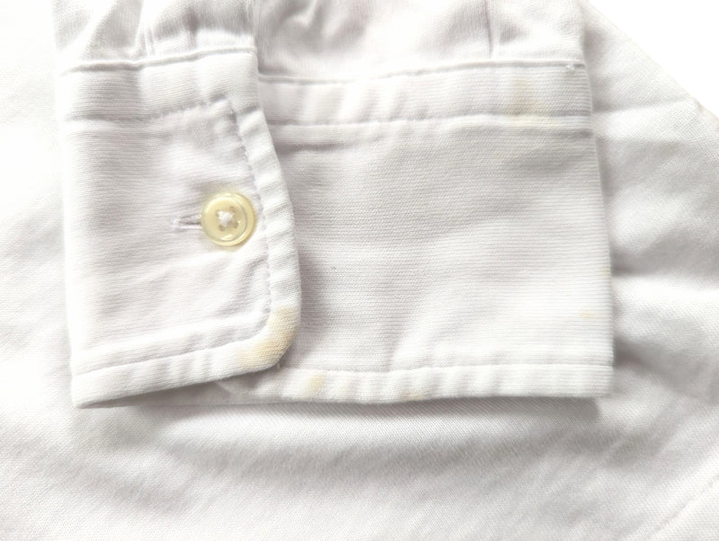 Ralph Lauren Popover Polo Shirt M White Cotton Interlock