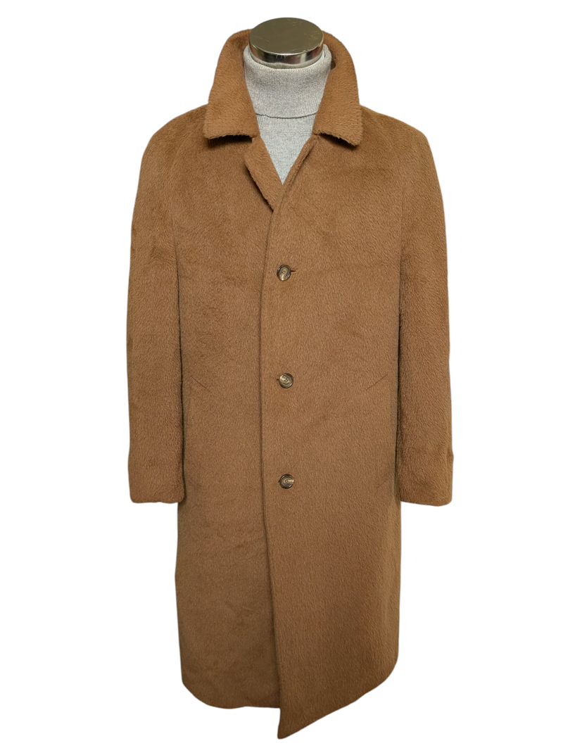 Vintage Odermark Raglan Coat L/42R Dark Camel Heavy Alpca/Wool