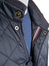 Barbour McQueen Jacket L Navy Cross Quilt Poliamide Special Edition