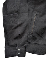 RLX Ralph Lauren Zip Sweater/Jacket Black L Wool Leather