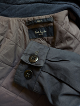 Paul Smith Coat M Navy Blue Padded Cotton Blend