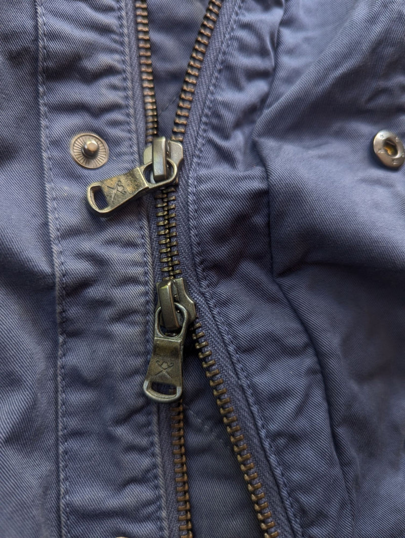 Hackett Velospeed Field Jacket S Mid Blue Washed Cotton