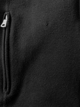 Hackett Aston Martin Sweater M/L Full Zip Black Wool/Suede