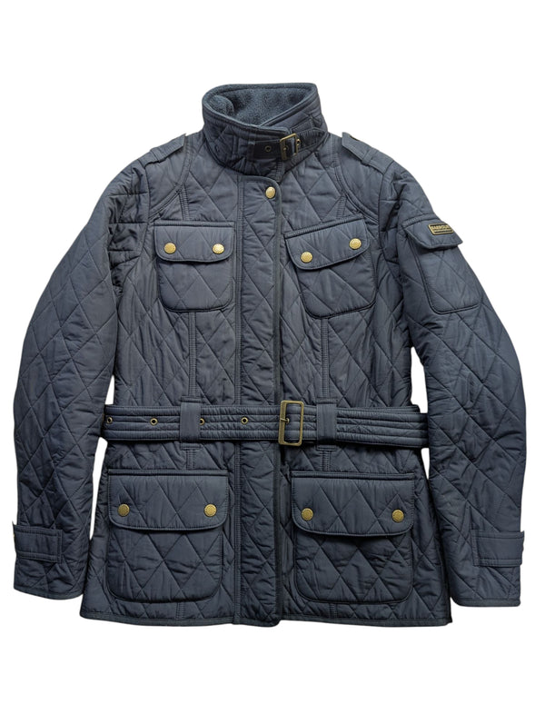 Barbour Ladies International Belted Jacket S/4 US Navy Polar Quilted Polyester