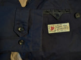 British Millerain DB Trench Coat XL Navy Cotton