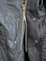 Barbour Coat S/M Black Polar Quilt Duracotton