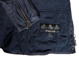 Barbour Ladies International Belted Jacket XS/2 US Gunmetal Blue Polar Quilted Polyester