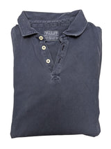 Hackett Polo Shirt Washed Navy Blue Slim Fit Cotton Pique