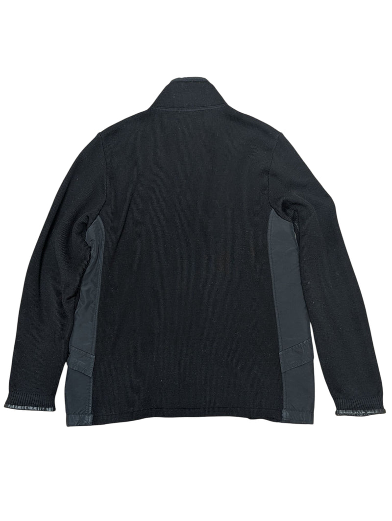 Paul & Shark Sweater M Black Zip Cardigan Wool