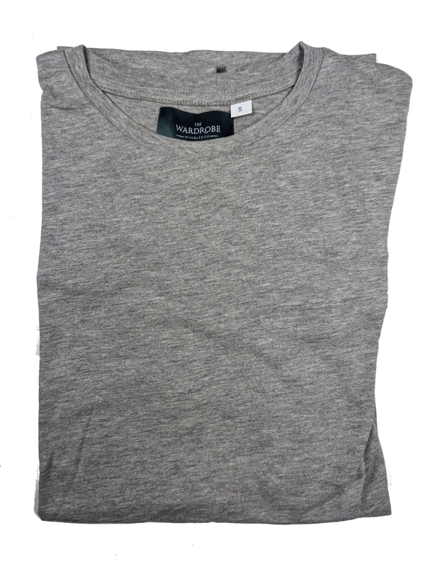 The Wardrobe Short Sleeve T-Shirt Light Grey Organic Cotton