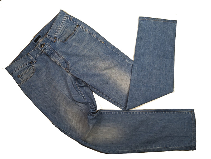 Zegna Jeans 32 Washed Faded Blue 5 pocket cotton/elastane denim