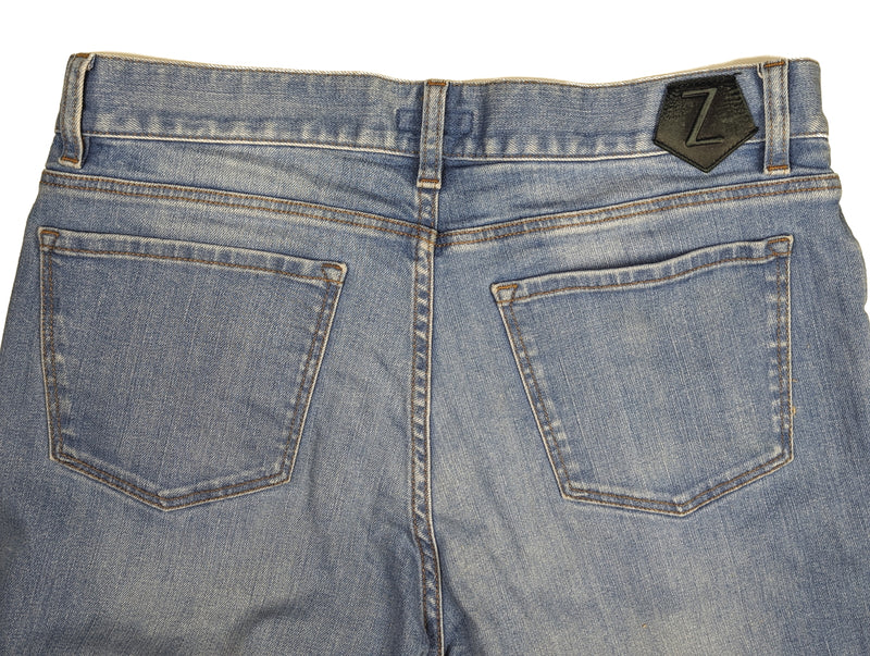 Zegna Jeans Washed Faded Blue 5 pocket cotton/elastane denim eHABERDASHER