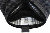 Sartorial Home Charcoal Chevron Cashmere Cushion, With Black velvet back and piping 48x48