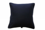 Sartorial Home Navy Loro Piana Cashmere Cushion, Grey Cashmere/Silk piping 58x58