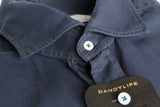 Barba Dandylife Shirt: Navy blue, Spread collar, garment washed/dyed cotton