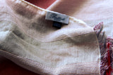 Battisti Scarf: Pale red & cement stripes Vintage cotton