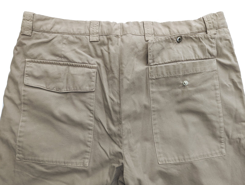 Brunello Cucinelli Trousers 36 Beige Front Cargo Pockets Cotton