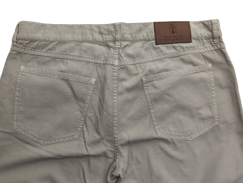 Brunello Cucinelli Trousers 36 Beige 5 Pocket Cotton
