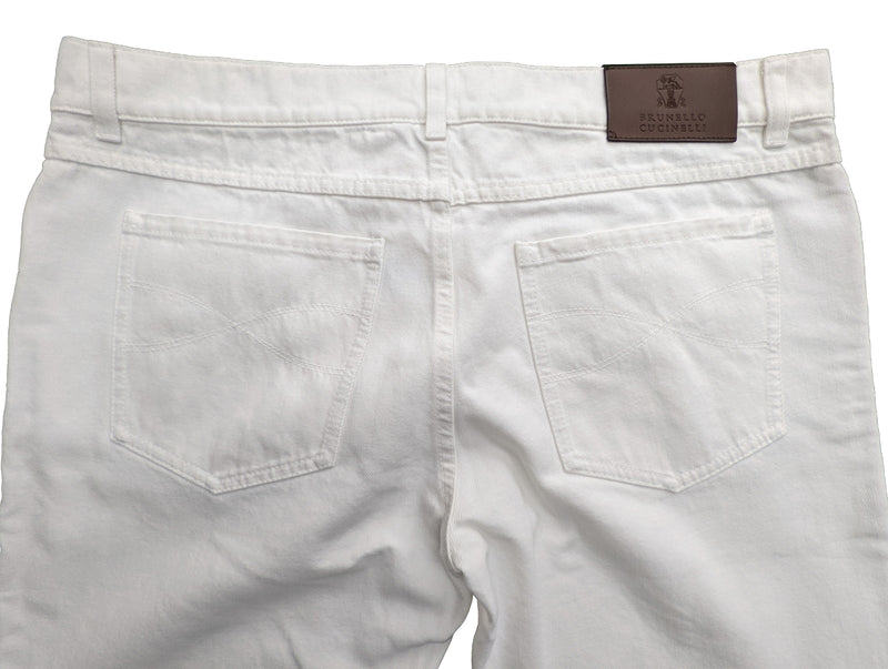 Brunello Cucinelli Jeans 36 White 5 Pocket Cotton