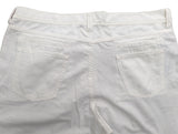 Brunello Cucinelli Trousers 36 White Flat Front Cotton Micro Cord