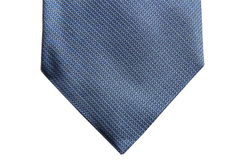 Benjamin Tie Solid light blue weave silk