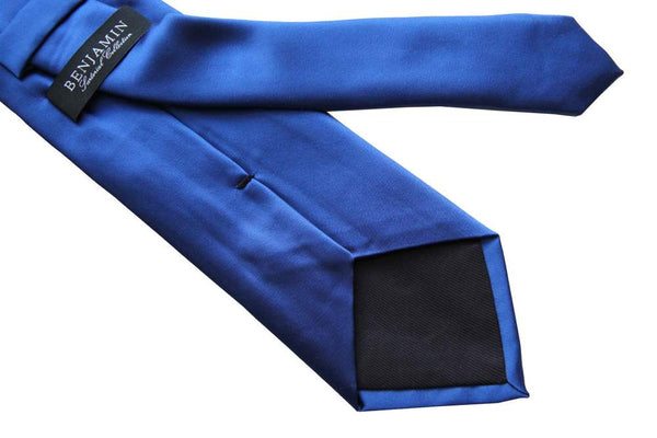 Benjamin Tie Solid royal blue silk
