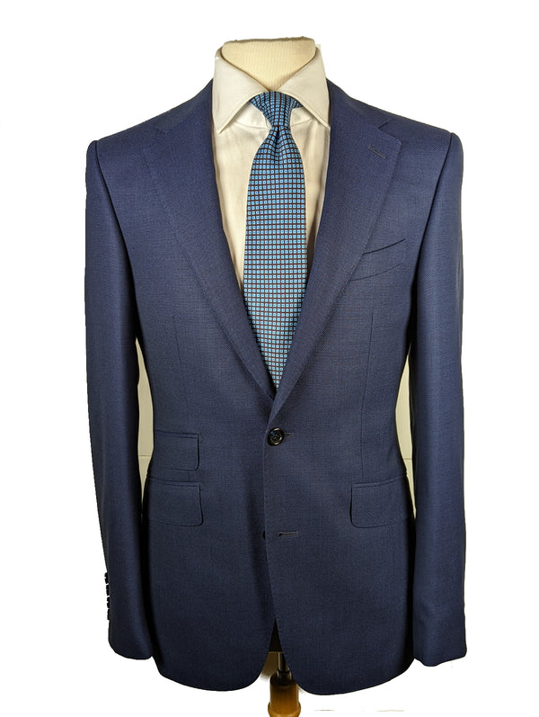 Benjamin Suit Airforce Blue Weave 2-Button Wool