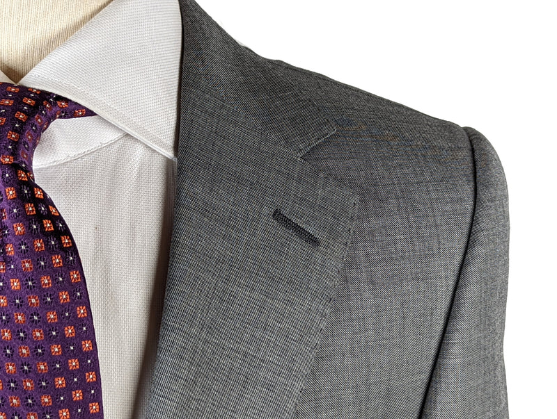Benjamin Suit Mid Grey 2-Button Wool Sharksin