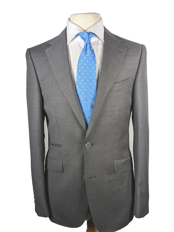Benjamin Suit Mid Grey 2-Button Wool/Cashmere