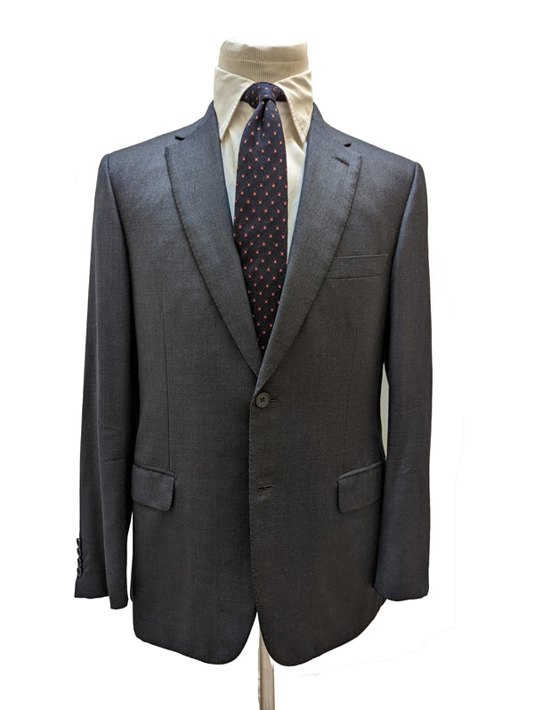 Brioni Suit: 42R Charcoal birdseye, Brunico 2-button, wool