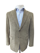 Zegna Sport Coat 38R 2-Button Dark Beige Cotton/Cashmere Corduroy