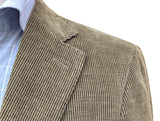 Zegna Sport Coat 38R 2-Button Dark Beige Cotton/Cashmere Corduroy