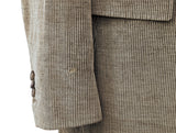 Zegna Sport Coat 38R 2-Button Dark Beige Cotton/Cashmere Corduroy