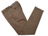 Gio Zubon by LBM 1911 Trousers 35/36, Washed brown Pleated front Slim fit Cotton/Elastane