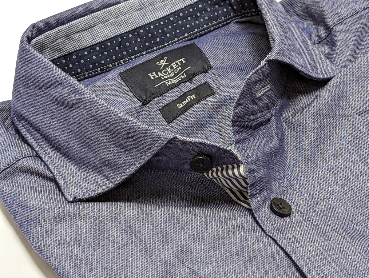 hackett dress shirts Hackett London Shirt Medium Blue Slim Fit Cotton Stretch