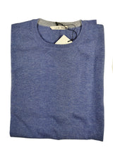 LBM 1911 Sweater Medium/50, Soft heather blue Crewneck Silk/Cashmere