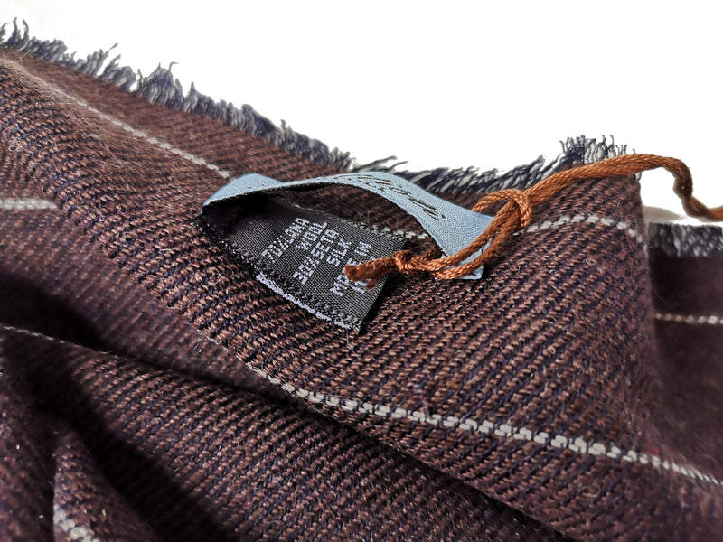 Battisti Scarf Brown Pinstripes Cashmere/Wool