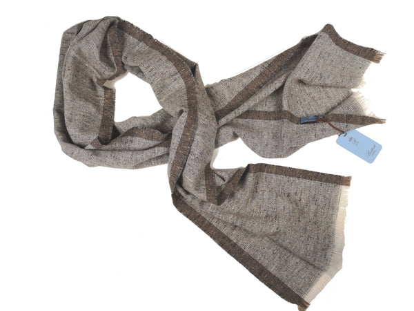 Battisti Scarf Light Earthy Grey Donegal Cashmere/Wool