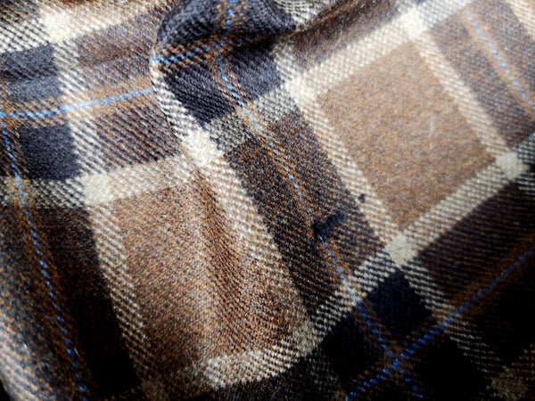 Battisti Scarf Brown Plaid Cashmere/Wool