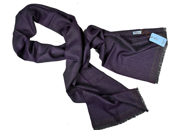 Battisti Scarf Dark fuchsia melange Cashmere/Wool