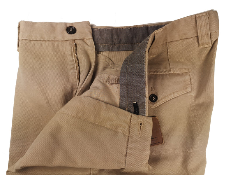 LBM 1911 Trousers 36, Tan Flat front Full Leg Cotton