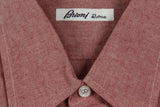 Brioni Sport Shirt XL Soft Brick Red Flannel